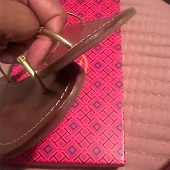 Tory Burch Metallic Gold Sandals - Picture 4 of 6